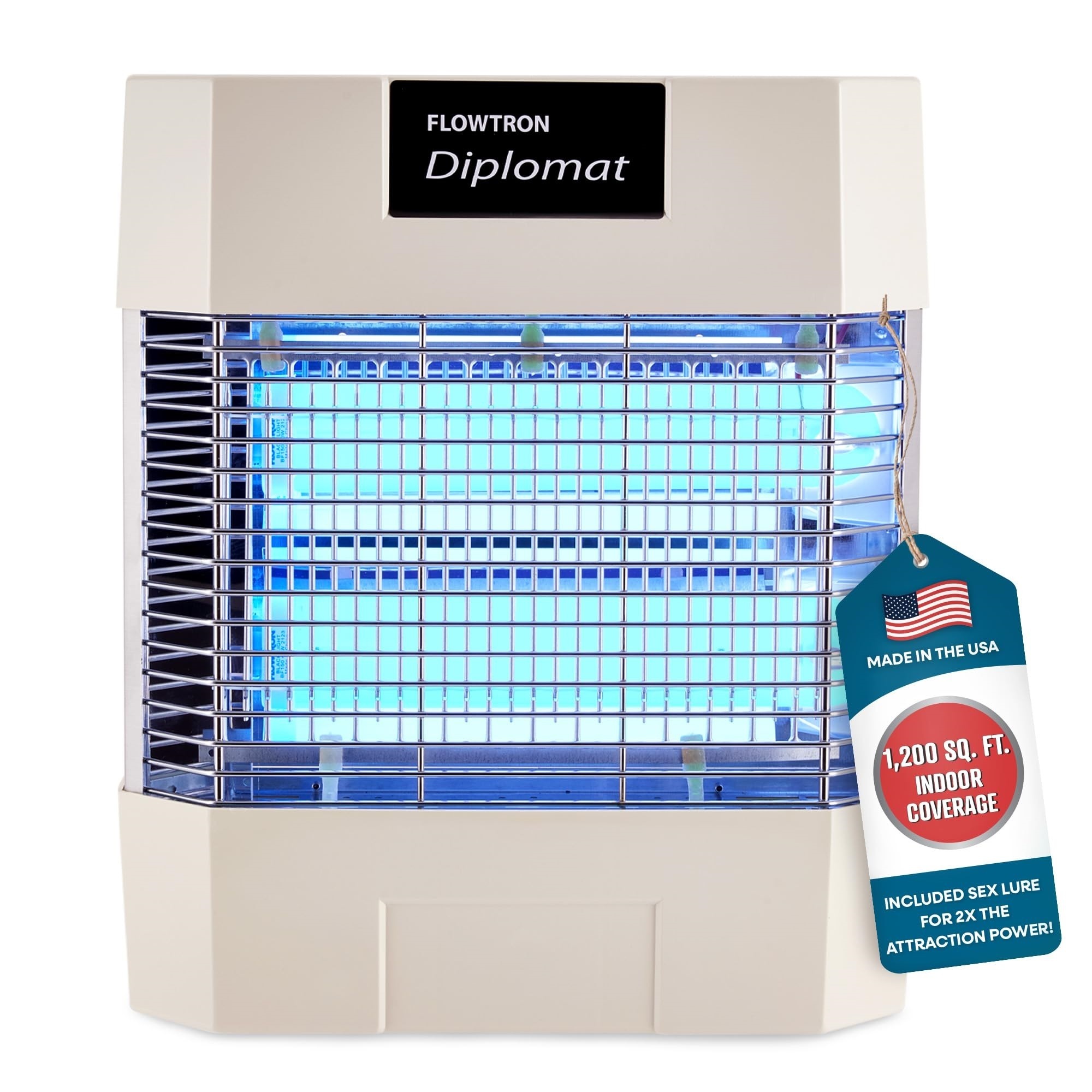 Flowtron Diplomat Indoor Bug Zapper — 1200 Sq. Ft. Coverage, 80W UV Light, Commercial-Grade, Model# FLWFC7600